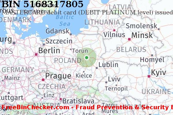 5168317805 MASTERCARD debit Poland PL BIN List