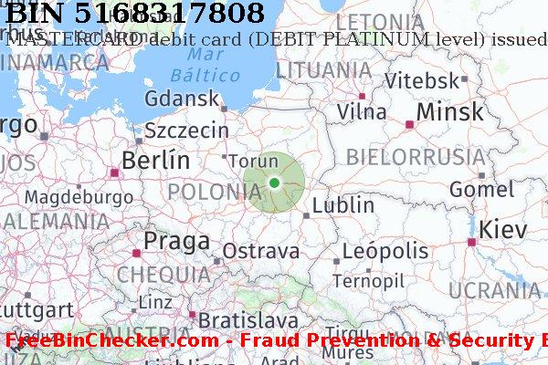 5168317808 MASTERCARD debit Poland PL Lista de BIN