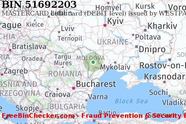 51692203 MASTERCARD debit Moldova MD BIN Danh sách
