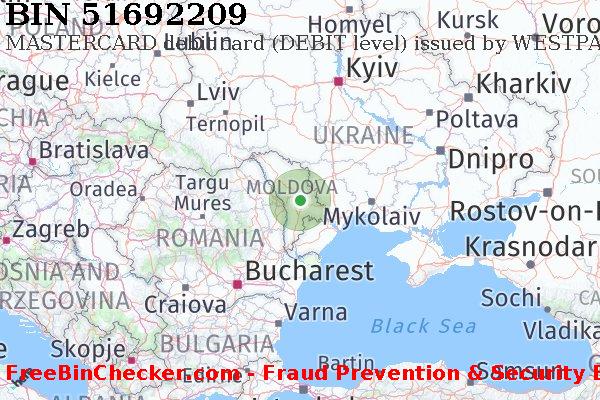 51692209 MASTERCARD debit Moldova MD BIN Danh sách