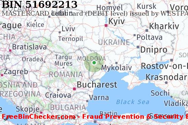51692213 MASTERCARD debit Moldova MD BIN Danh sách