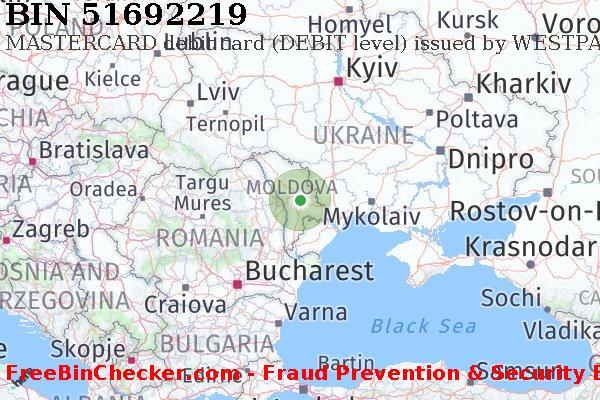 51692219 MASTERCARD debit Moldova MD BIN Danh sách