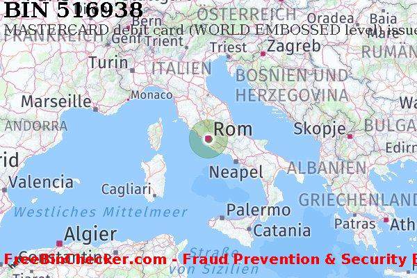 516938 MASTERCARD debit Italy IT BIN-Liste