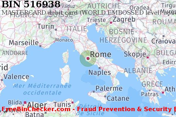 516938 MASTERCARD debit Italy IT BIN Liste 