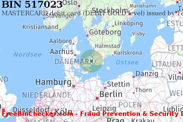 517023 MASTERCARD debit Denmark DK BIN-Liste