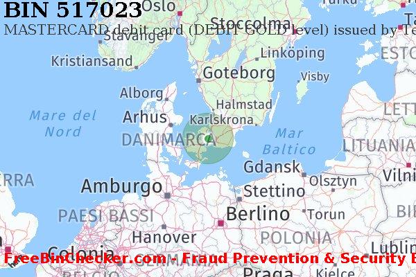 517023 MASTERCARD debit Denmark DK Lista BIN