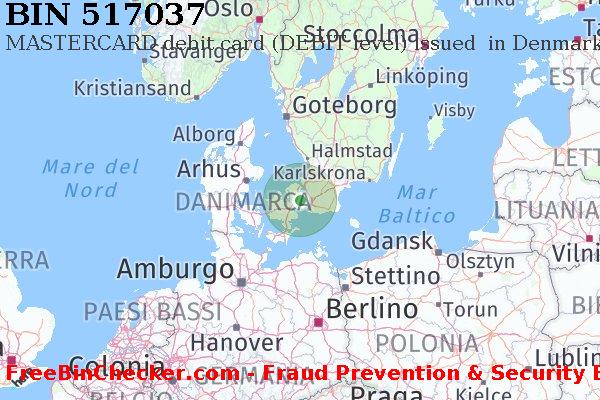 517037 MASTERCARD debit Denmark DK Lista BIN