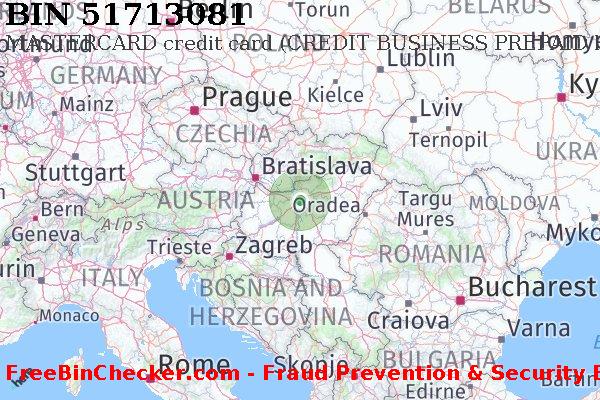 51713081 MASTERCARD credit Hungary HU BIN List
