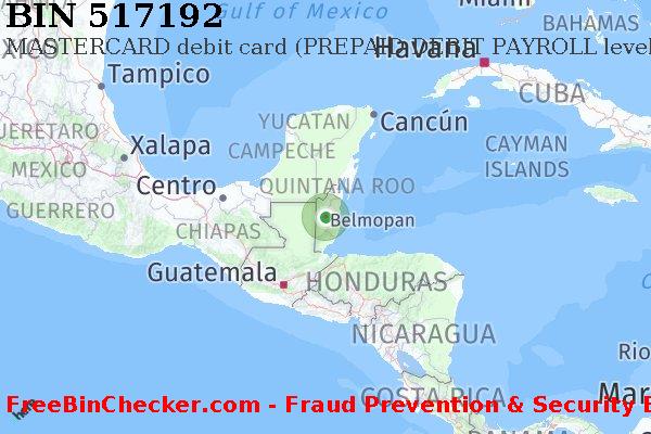 517192 MASTERCARD debit Belize BZ BIN List