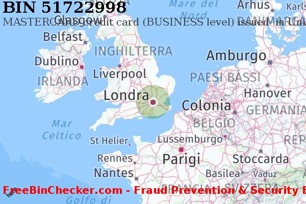 51722998 MASTERCARD credit United Kingdom GB Lista BIN