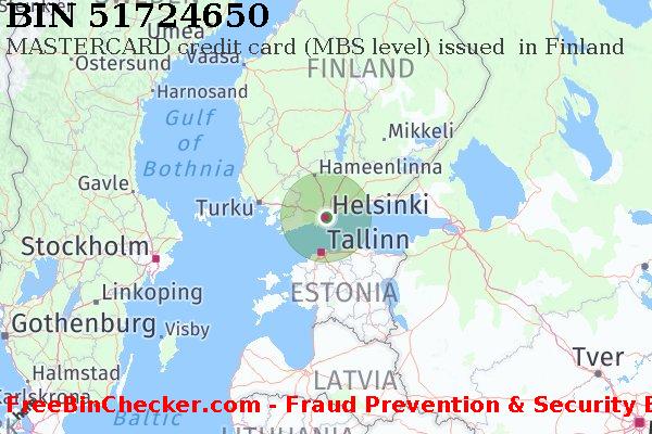 51724650 MASTERCARD credit Finland FI BIN List