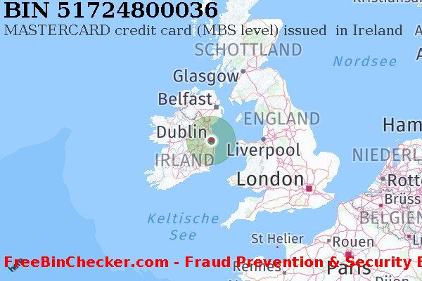 51724800036 MASTERCARD credit Ireland IE BIN-Liste