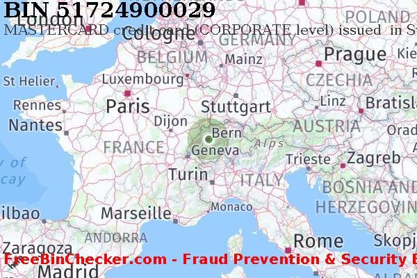 51724900029 MASTERCARD credit Switzerland CH BIN List