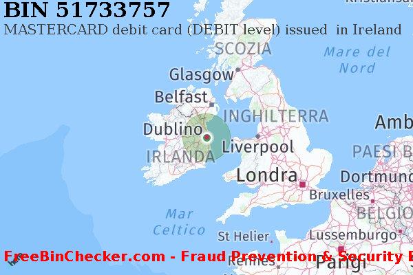 51733757 MASTERCARD debit Ireland IE Lista BIN