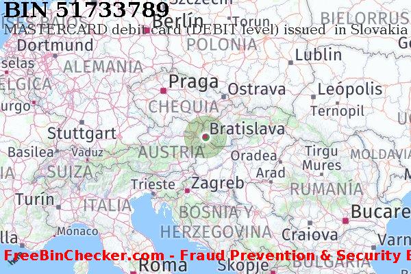 51733789 MASTERCARD debit Slovakia (Slovak Republic) SK Lista de BIN