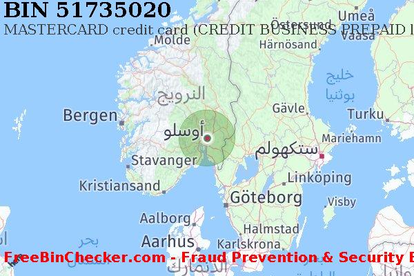 51735020 MASTERCARD credit Norway NO قائمة BIN