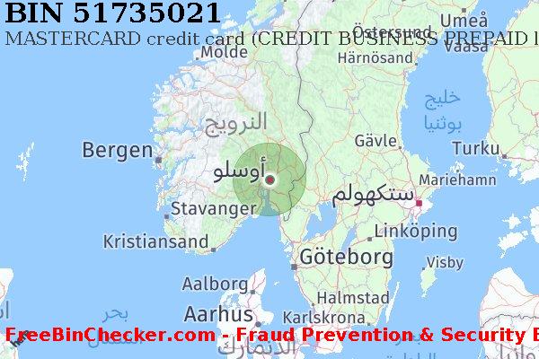 51735021 MASTERCARD credit Norway NO قائمة BIN
