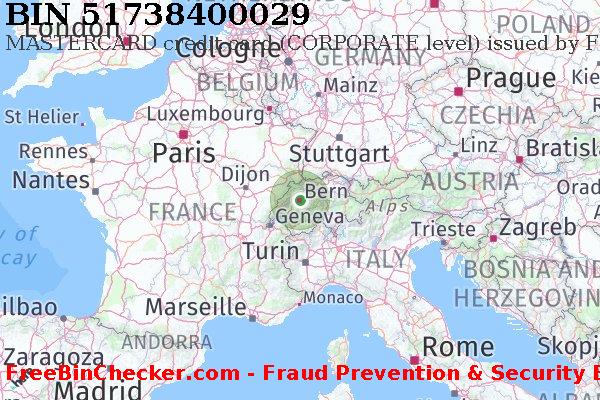 51738400029 MASTERCARD credit Switzerland CH BIN List
