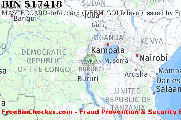 517418 MASTERCARD debit Rwanda RW BIN List