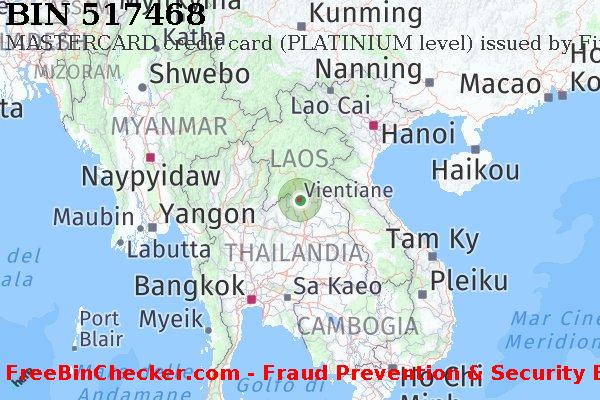 517468 MASTERCARD credit Lao People's Democratic Republic LA Lista BIN
