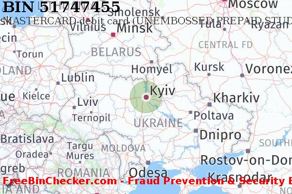51747455 MASTERCARD debit Ukraine UA BIN List