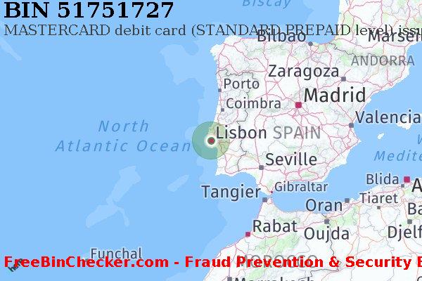 51751727 MASTERCARD debit Portugal PT BIN List