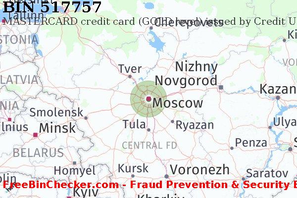 517757 MASTERCARD credit Russian Federation RU BIN List