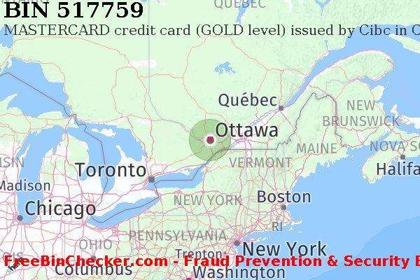 517759 MASTERCARD credit Canada CA BIN-Liste