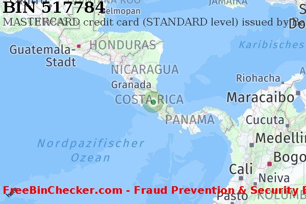 517784 MASTERCARD credit Costa Rica CR BIN-Liste