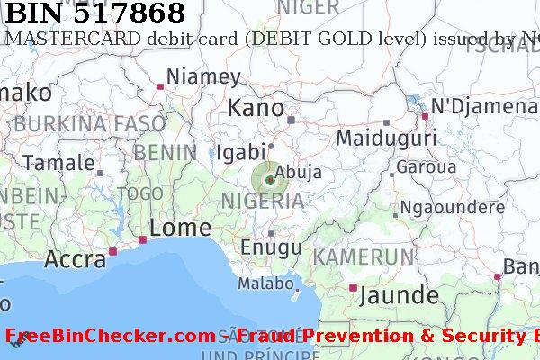 517868 MASTERCARD debit Nigeria NG BIN-Liste