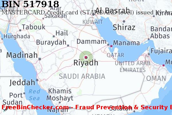 517918 MASTERCARD credit Saudi Arabia SA BIN List