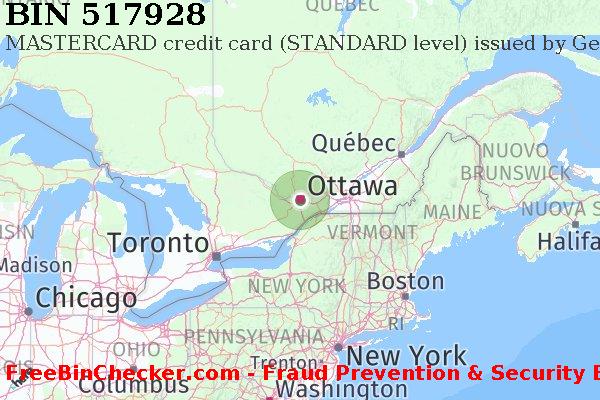 517928 MASTERCARD credit Canada CA Lista BIN