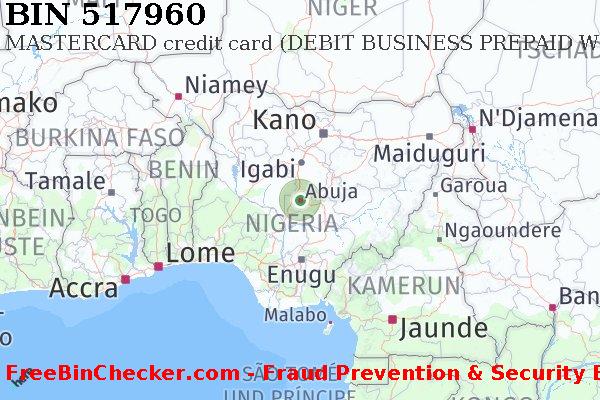 517960 MASTERCARD credit Nigeria NG BIN-Liste