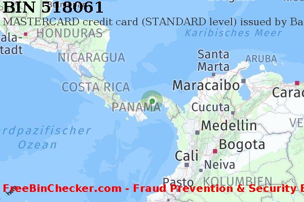 518061 MASTERCARD credit Panama PA BIN-Liste