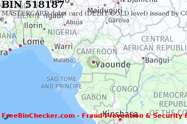 518187 MASTERCARD debit Cameroon CM BIN List