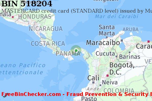 518204 MASTERCARD credit Panama PA Lista BIN