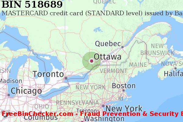 518689 MASTERCARD credit Canada CA BIN List