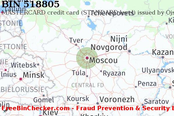 518805 MASTERCARD credit Russian Federation RU BIN Liste 