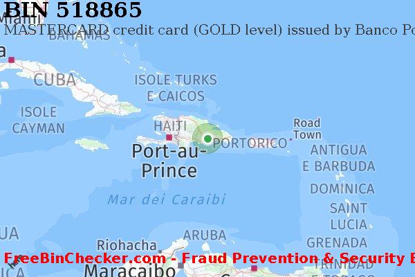 518865 MASTERCARD credit Dominican Republic DO Lista BIN
