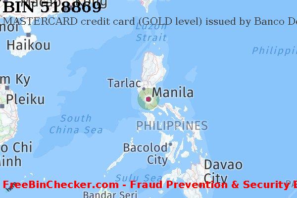 518869 MASTERCARD credit Philippines PH BIN List