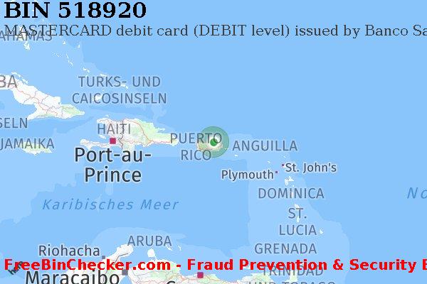 518920 MASTERCARD debit Puerto Rico PR BIN-Liste