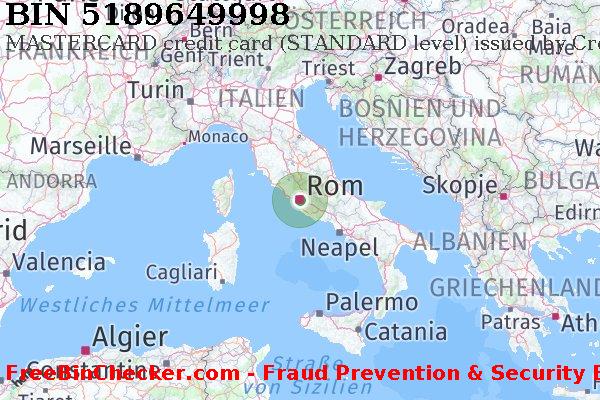 5189649998 MASTERCARD credit Italy IT BIN-Liste