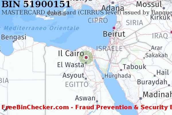 51900151 MASTERCARD debit Egypt EG Lista BIN