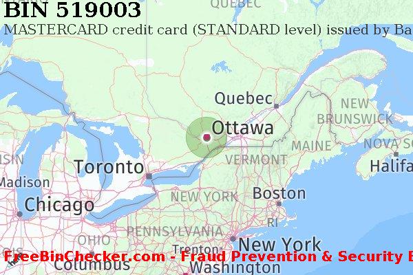 519003 MASTERCARD credit Canada CA BIN 목록