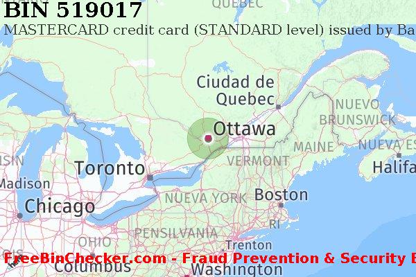 519017 MASTERCARD credit Canada CA Lista de BIN