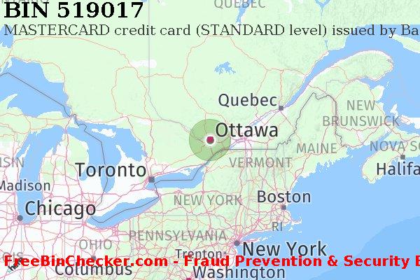 519017 MASTERCARD credit Canada CA BIN 목록