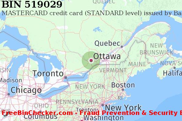 519029 MASTERCARD credit Canada CA BIN 목록