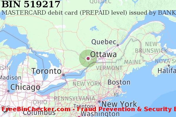 519217 MASTERCARD debit Canada CA BIN List