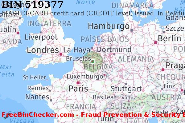 519377 MASTERCARD credit Belgium BE Lista de BIN