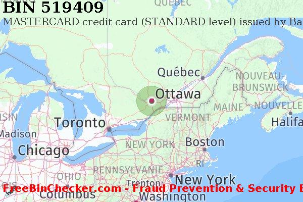 519409 MASTERCARD credit Canada CA BIN Liste 